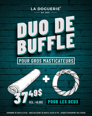 DUO de buffle Couronne et Rouleau géant